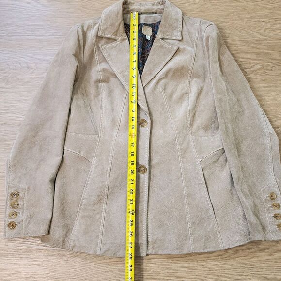 Authentic Wilsons Leather & Suede Jacket Women L Vintage 80s Western Country Fit - Picture 7 of 15